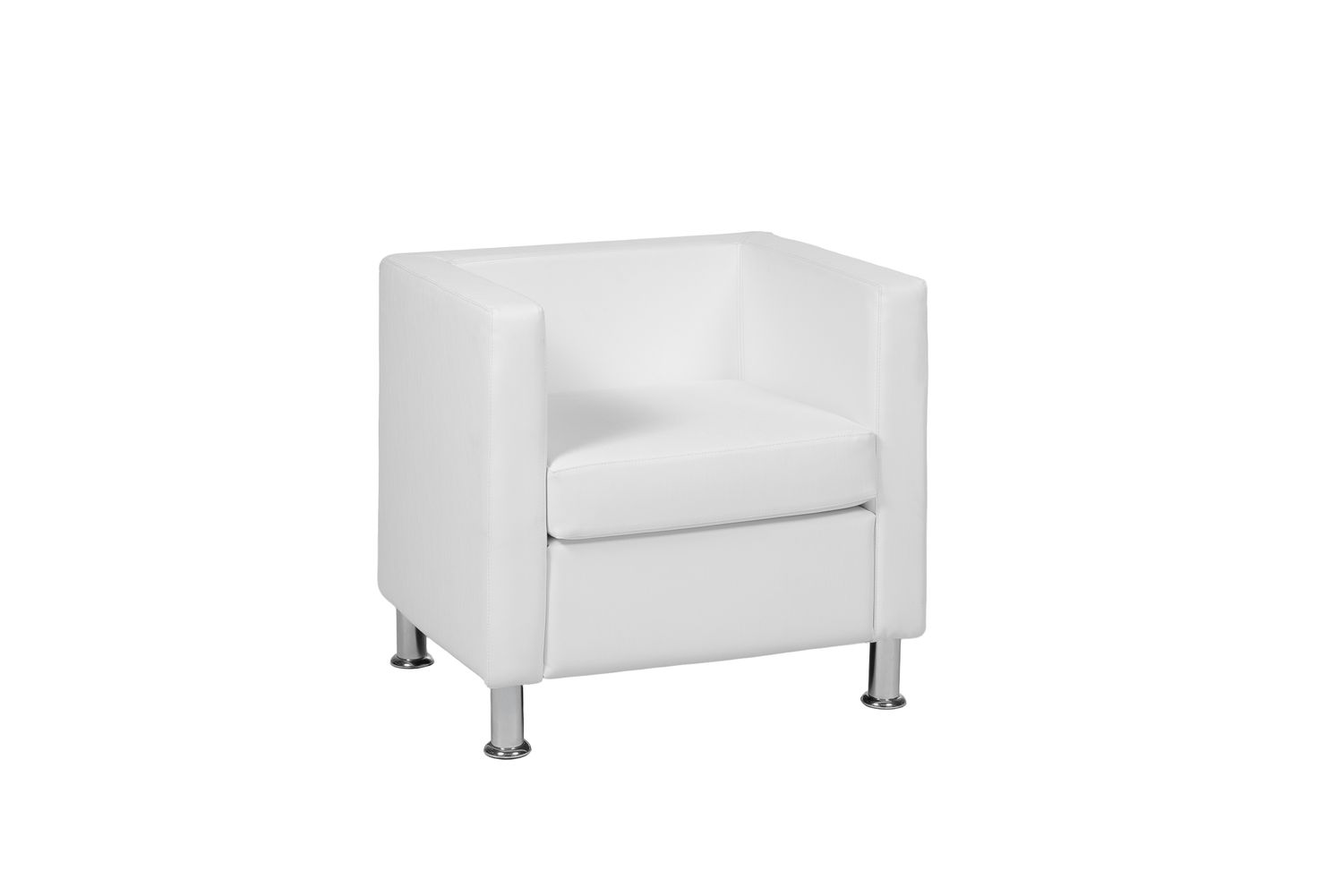 White Eco-Leather Armchair
