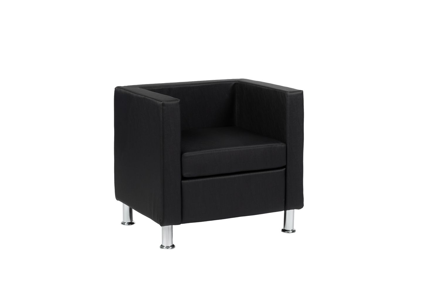 Black Eco-Leather Armchair