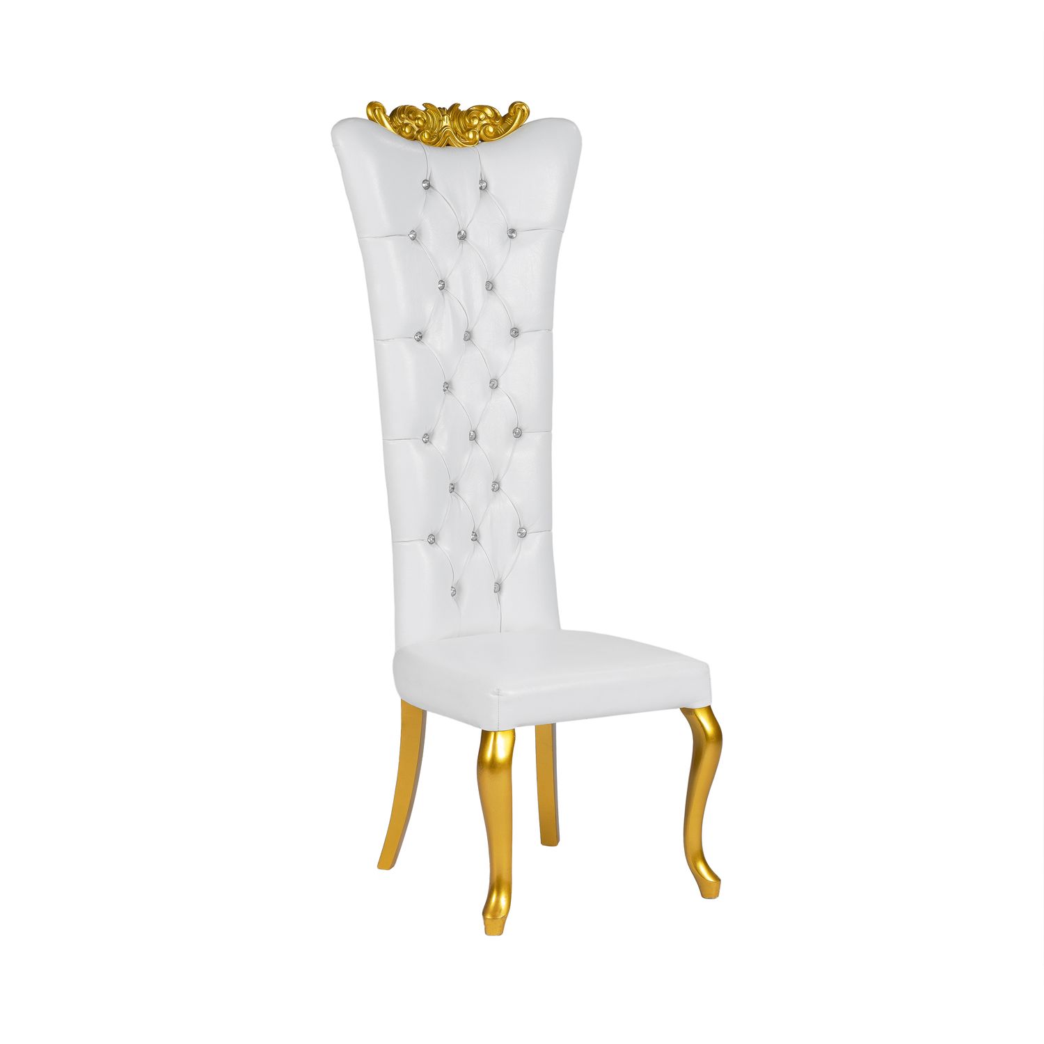 Aurora White Eco-Leather High Back Armchair