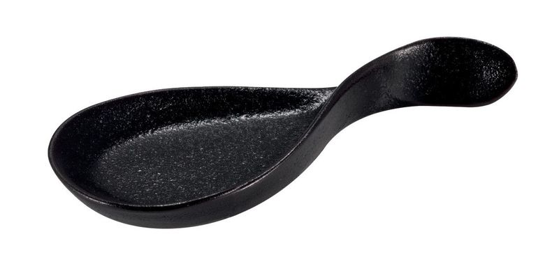 Rupis piattino lacrima finger food colore nero 10x4 h 1.5 cm