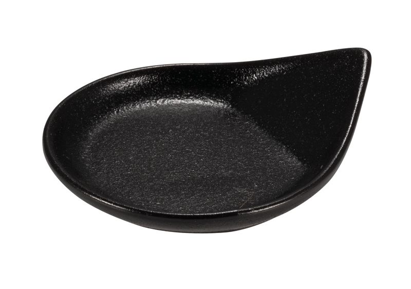 Rupis piattino goccia finger food colore nero 8X9.5 H2.5 CM