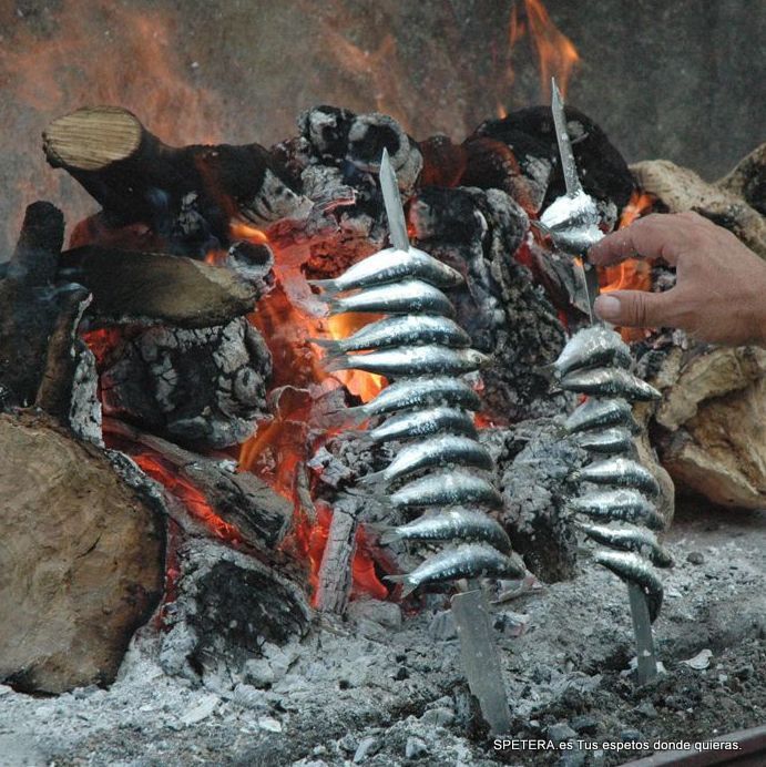 Espeto Acero Inoxidable Spetera Espeto Acero Inoxidable para Pescados (sardinas, lubina, Dorada) y Carnes Barbacoa - 60cm