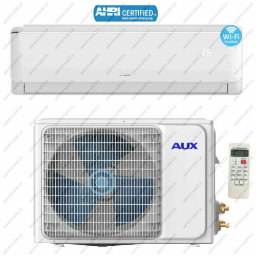 AUX 24000 BTU Mini Split Heat Pump Inverter Compressor 208/230 V 17 SEER with 12 Foot Install Kit and WIFI