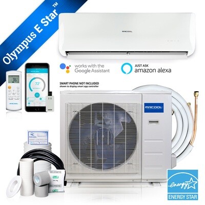 Olympus ENERGY STAR 12,000 BTU 1 Ton Ductless Mini Split Air Conditioner and Heat Pump - 230V/60Hz  22.0 SEER
