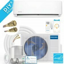 MRCOOL 27000 BTU DIY 3 Zone Mini Split System 230 Volt 22 SEER Rating with (3) 9000 BTU Wall Mount Air Handlers and 25 Ft Armored Lineset DIY Kits.