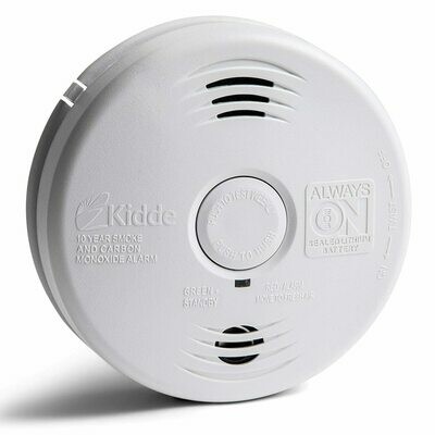 Kidde Smoke and Carbon Monoxide Detector Alarm with Voice Warning | Hardwired 120 Volt w/10 Year Lithium Battery Backup | Interconnectable