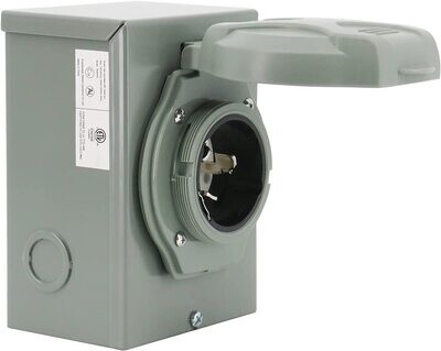 Findero 50 Amp Generator Inlet Box,125/250 Volt, NEMA SS 2-50P Power Inlet Box for 3 Prong Generator Cord Receptacle Transfer Switches,12500 Watts, Weatherproof for Outdoor Use, ETL Listed Findero 50 Amp Generator Inlet Box,125/250 Volt, NEMA SS 2-50P Power Inlet Box for 3 Prong Generator Cord Receptacle Transfer Switches,12500 Watts, Weatherproof for Outdoor Use, ETL Listed