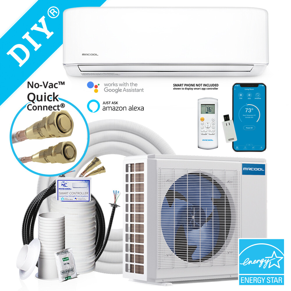 DIY 4th Generation E Star 18k BTU Ductless Mini-Split Heat Pump Complete System 208-230V/60Hz *NEW*