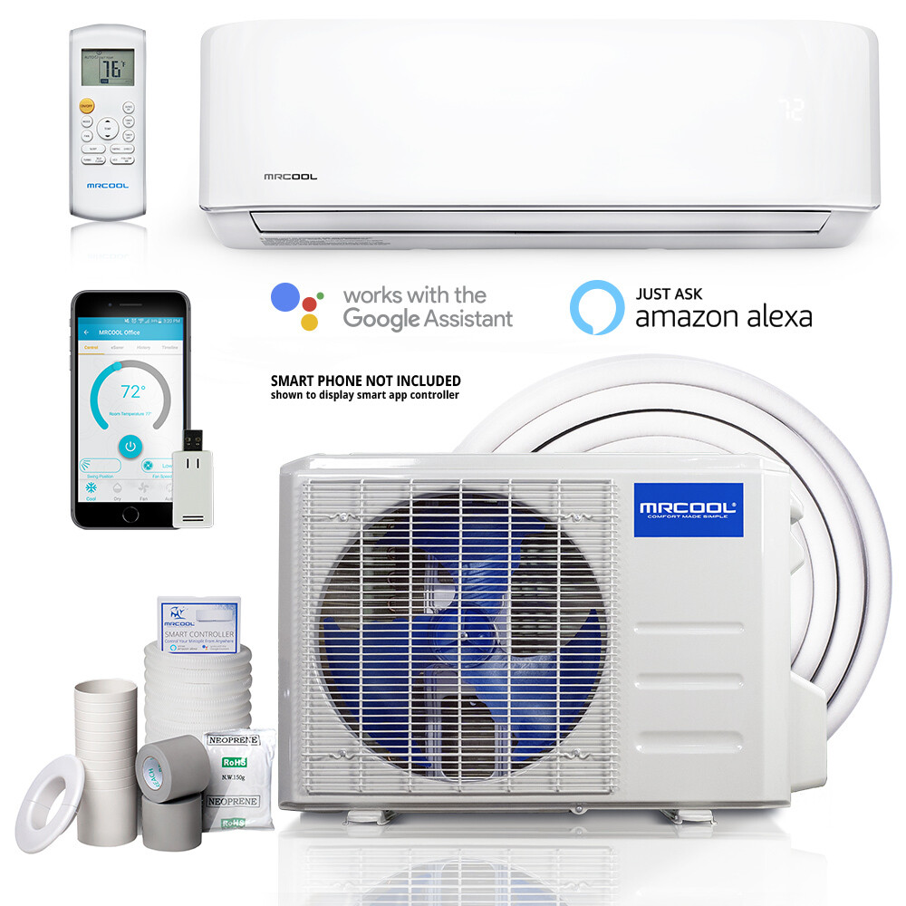 MrCool 36000 BTU Single Zone Advantage Series 230Volt 16 SEER with  16 Foot Lineset Install Kit ( WIFI works with Google and Alexa)