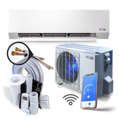 ACiQ Single Zone – 19 SEER – 9,000 BTU Wall Mounted Mini Split System w/ Wi-Fi