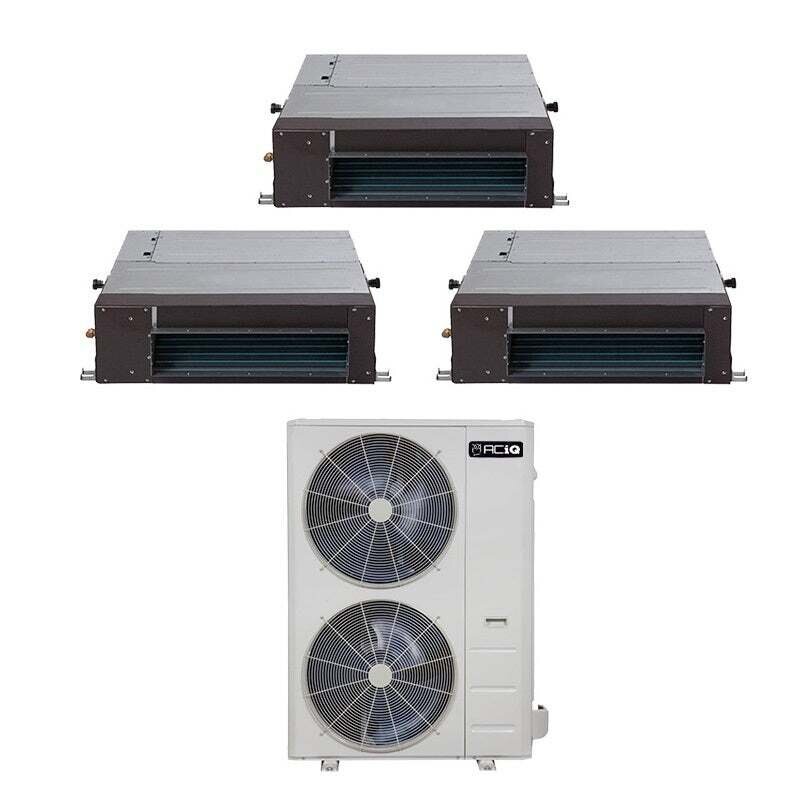 ACiQ 48000 BTU 21.5 SEER Multi 3 Zone with (2) 12k and (1) 24 K Concealed Ducts 230 Volt