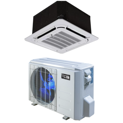 ACiQ 12000 BTU 25 SEER Single Zone with Ceiling Cassette and Hyper Heat 230 Volt