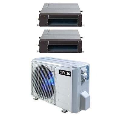 ACiQ 27000 BTU 22 SEER Multi 2 Zone Condenser with (1) 9k and (1) 18k Concealed Ducts with Max Heat  230 Volt