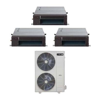 ACiQ 48000 BTU 21.5 SEER Multi 3 Zone with (2) 12k and (1) 24 K Concealed Ducts  230 Volt