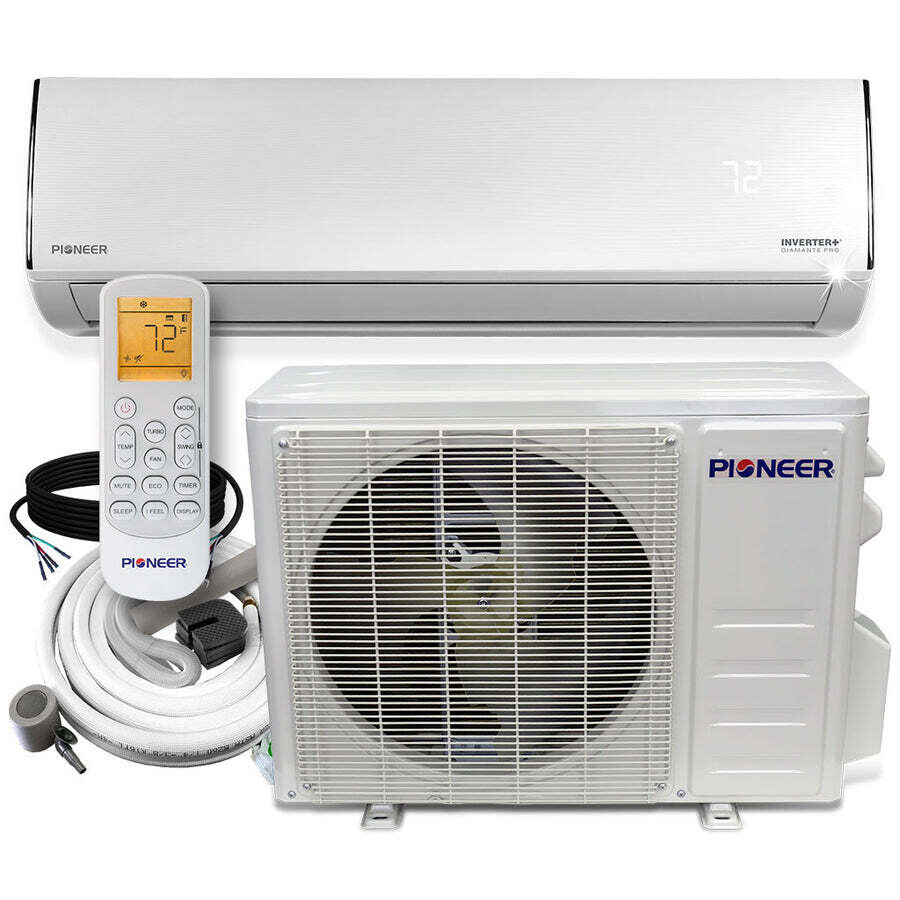 Pioneer® 24,000 BTU 21 SEER2 Ductless Mini-Split Inverter++ Energy-Star Air Conditioner Heat Pump System Full Set 230V
