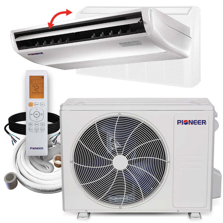 Pioneer® 48,000 BTU 18.9 SEER2 Floor/Ceiling Mini-Split Inverter+ Air Conditioner Heat Pump System Full Set 230V