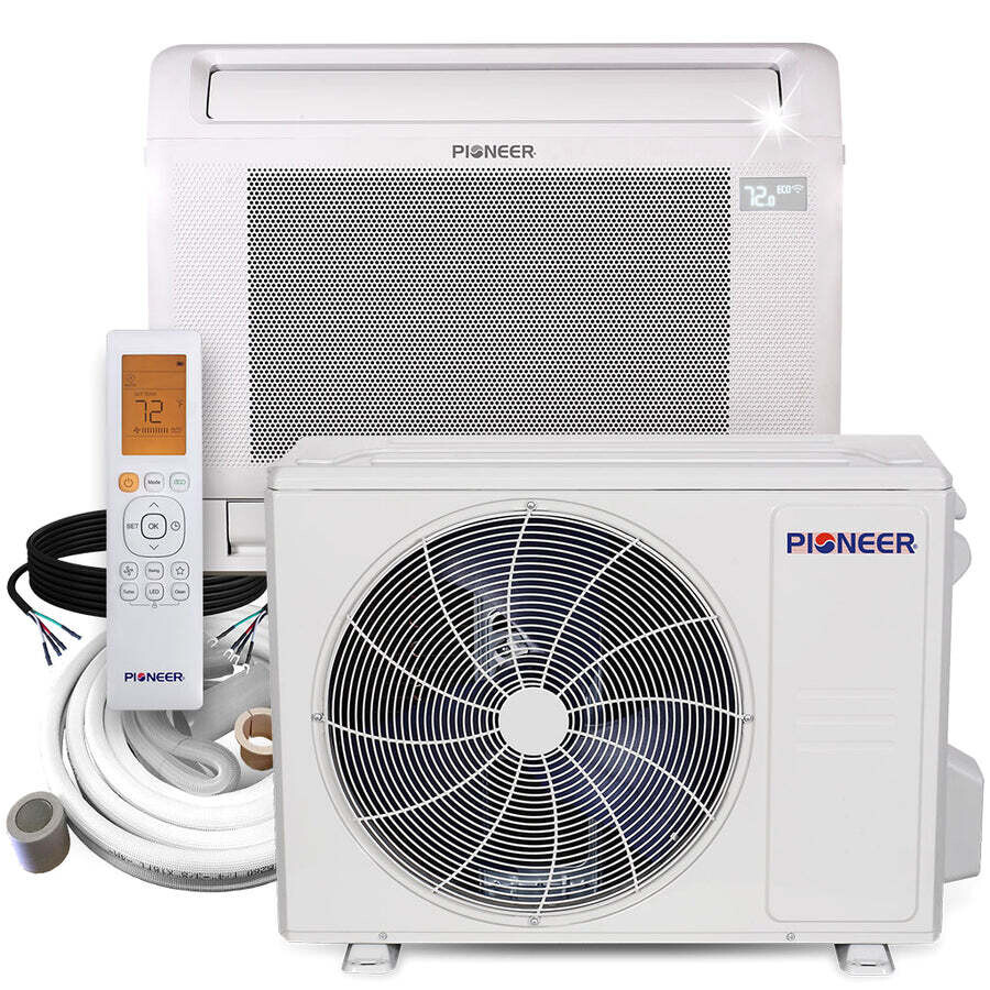 Pioneer® 12,000 BTU 22.7 SEER2 Floor Console Mini-Split Inverter++ Energy-Star Air Conditioner Heat Pump System Full Set 230V