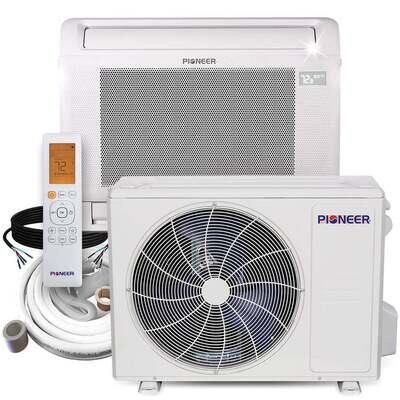 Pioneer® 18,000 BTU 22.4 SEER2 Floor Console Mini-Split Inverter++ Energy-Star Air Conditioner Heat Pump System Full Set 230V