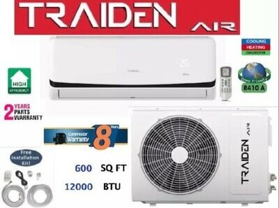 Traiden 12000 BTU 220 Volt 13 SEER Standard System with Lineset Install Kit and Remote