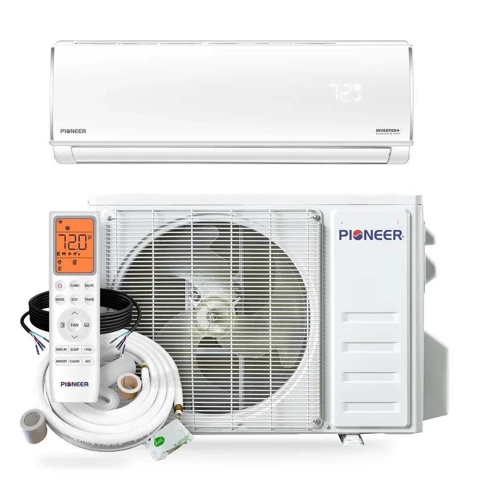 Pioneer® Quantum Ultra™ 12,000 BTU 23 SEER2 115V High-Wall Ductless Mini-Split Air Conditioner Inverter Heat Pump Full Set