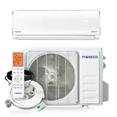 Pioneer® Quantum Ultra™ 12,000 BTU 24 SEER2 230V High-Wall Ductless Mini-Split Air Conditioner Inverter Heat Pump Full Set