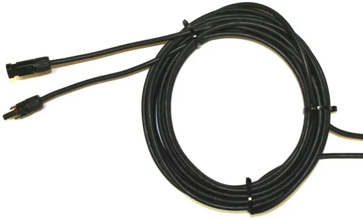 10 Gauge (AWG) Solar Panel Extension Cable Wire with Solar Connectors