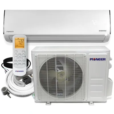 Pioneer® Diamante Ultra 9,000 BTU 23 SEER2 Ductless Mini-Split Inverter++ Energy-Star Wi-Fi Air Conditioner Heat Pump Full Set 115V with 16 Ft. Kit Pioneer® Diamante Ultra 9,000 BTU 23 SEER2 Ductless Mini-Split Inverter++ Energy-Star Wi-Fi Air Conditioner Heat Pump Full Set 115V with 16 Ft. Kit