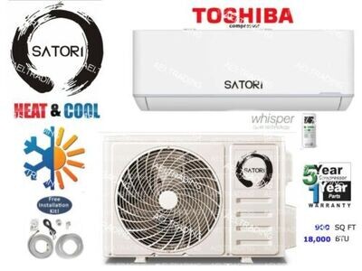 SATORI 18000 BTU Mini Split System 220 Volt with Install Kit and Remote- Inverter Condenser with UV - Bionic Generator  ( 18 SEER)