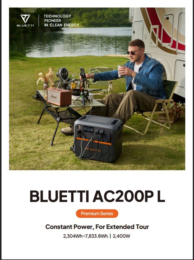 BLUETTI AC200P-L  Portable Power Station  2400W Premium Series