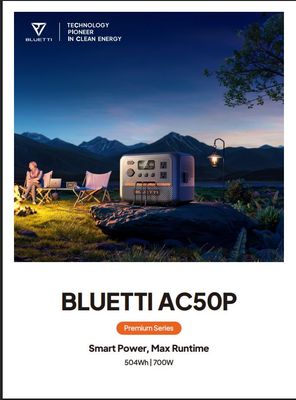 Bluetti Premium AC50P Portable Power Station 700 Watt/504Wh