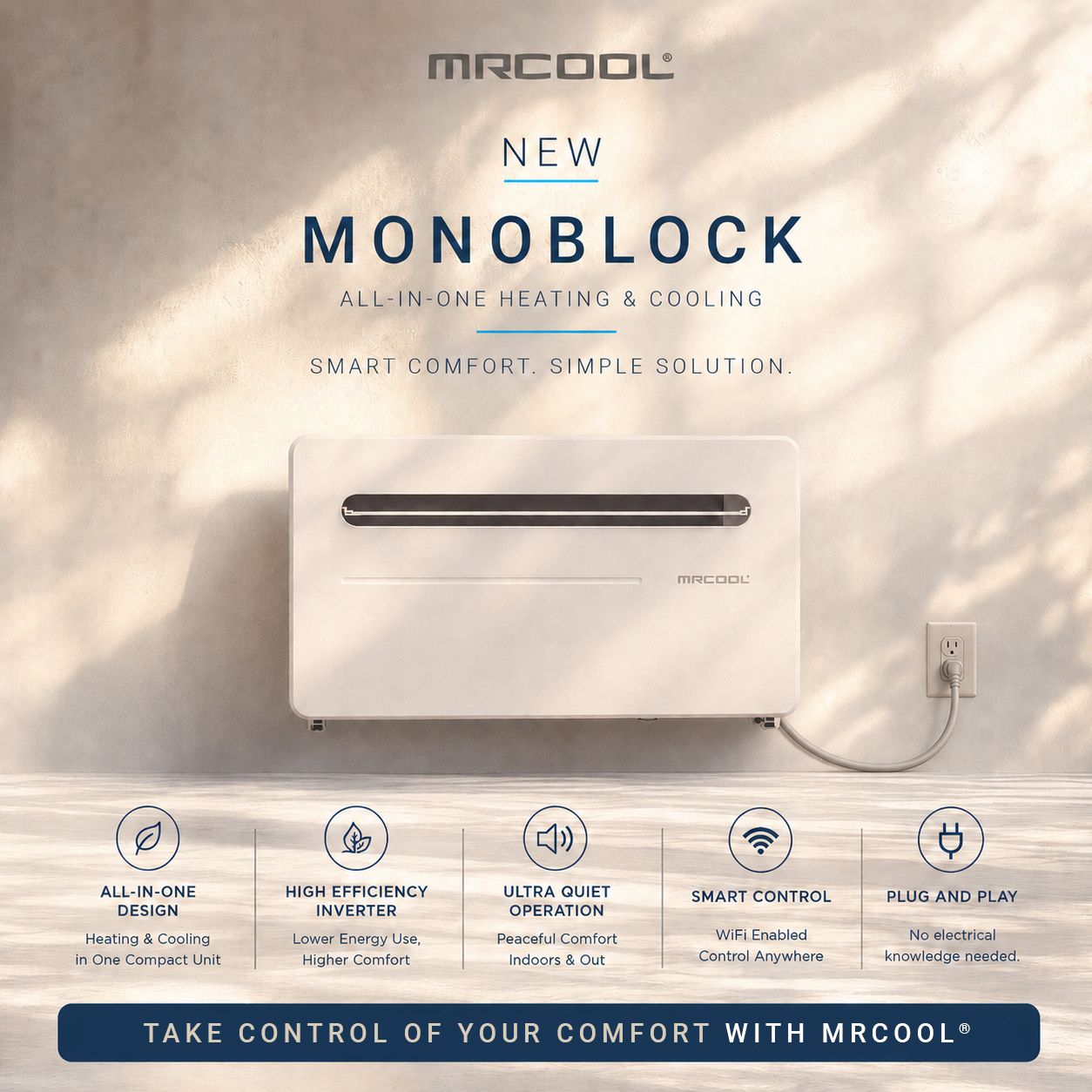 MrCool Monoblock MTHP White - 10,000 BTU, 115V, R32