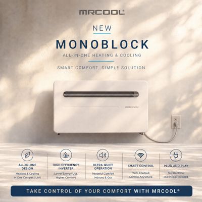 MrCool Monoblock MTHP White - 10,000 BTU, 115V, R32