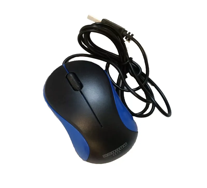 QWERTY KEYS Mice Blue Modern USB Wired Optical 3D Computer Mouse Windows or Mac