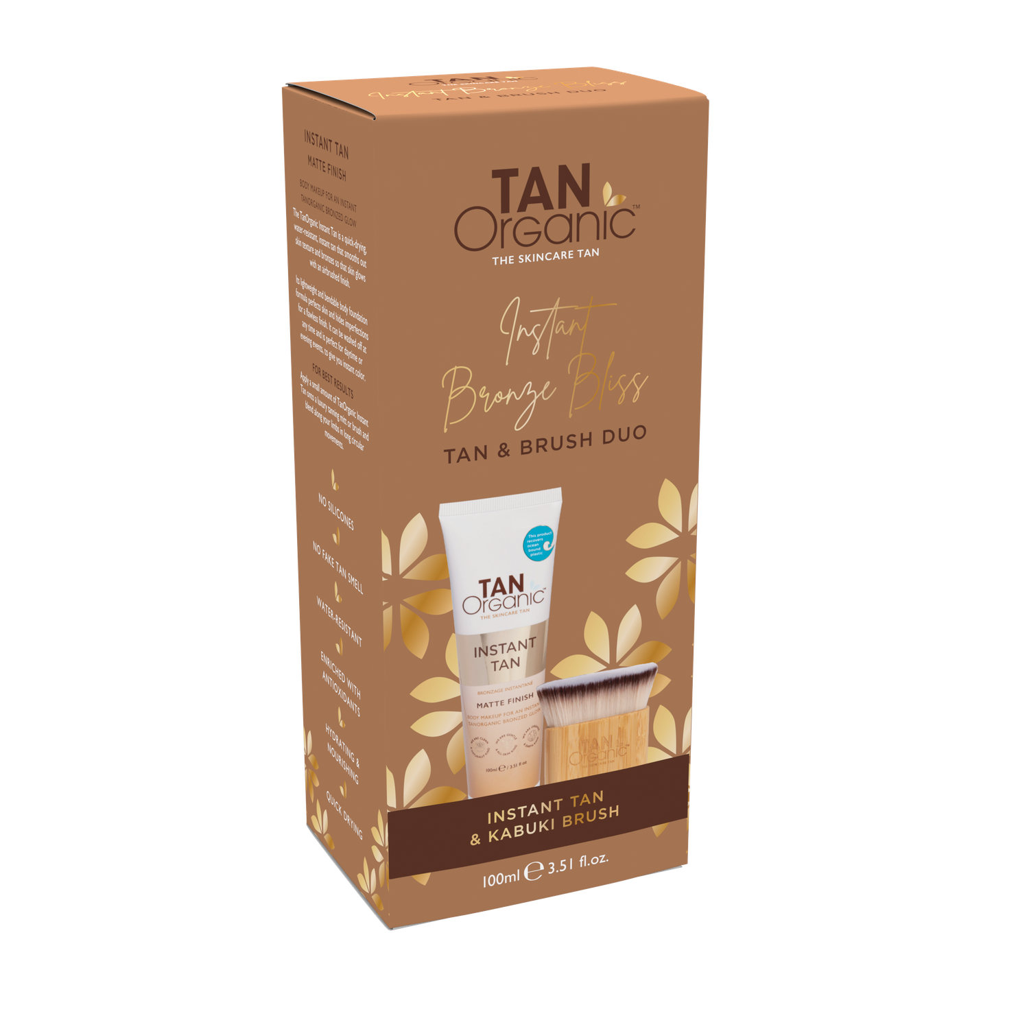 Instant Tan 100ml Matte + FREE Bamboo Kabuki Body Brush