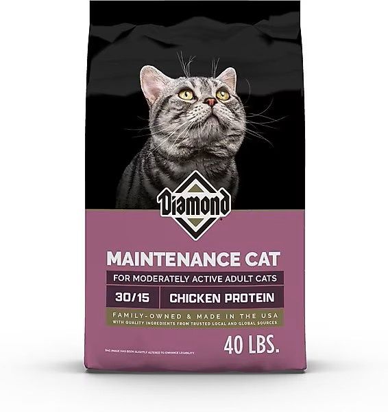 Diamond Adult Dry Cat Maintenance Formula, Size: 40lb