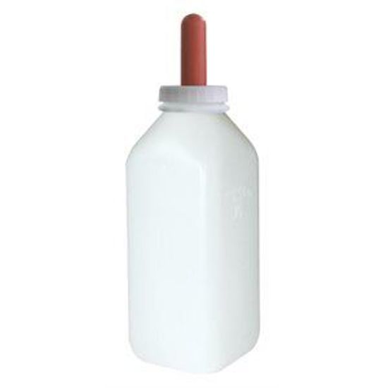 Miller Calf Bottle w Screw on Nipple White 2 Quart