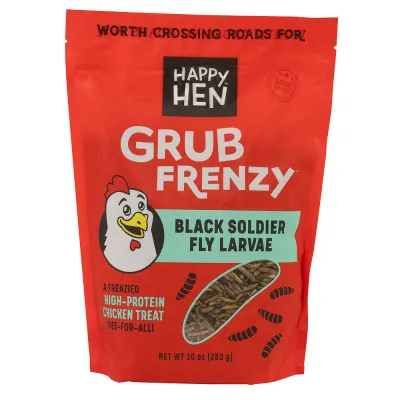 Happy Hen Grub Frenzy black soldier fly larva Globally Sourced 10 oz