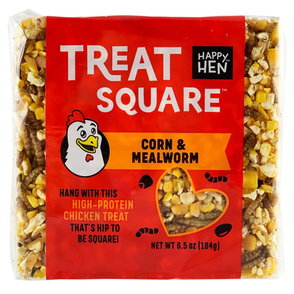 Happy Hen Treat Square Corn &amp; Mealworm 6.5 oz