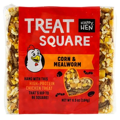 Happy Hen Treat Square Corn &amp; Mealworm 6.5 oz