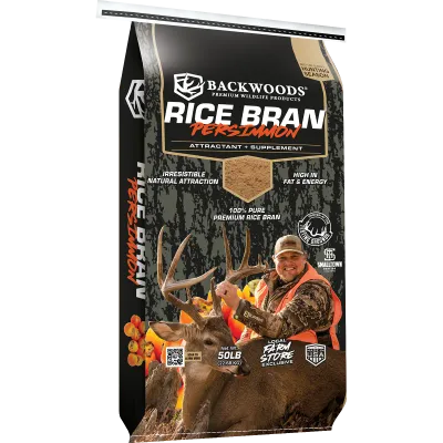 Persimmon Rice Bran 50lbs Backwoods