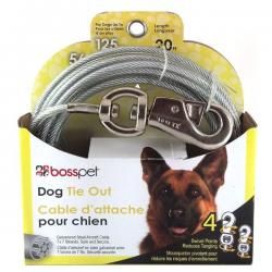 Tie Out Cable Dog XL 20ft for Dogs up to 125lbs