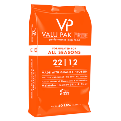 Valu Pak Orange 22-12 No corn, wheat, soy, gluten