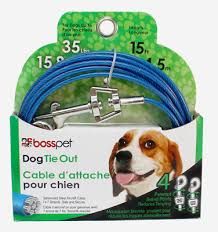 Dog Tie Out 15 ft. for 35lb Medium Dogs