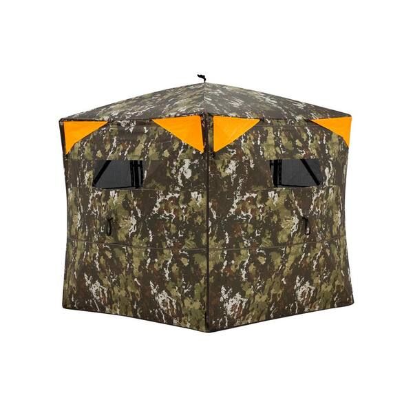 Spy 5 Portable Hunting Blind, 5-Sided Hub Blind, View-Through Mesh, Crater Harvest, 72 in. x 84 in. x 84 in.