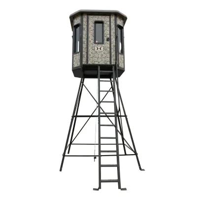 Hawk Office Blind (6’x6’ Round) With 10’ Elite Tower