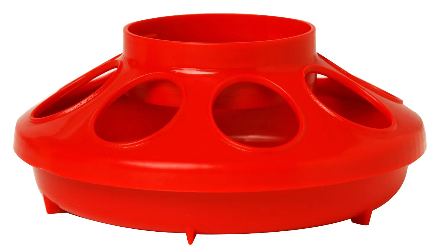 Little Giant Plastic Feeder Base Quart, Color: Red