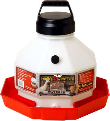 3 Gal Plastic Poultry &amp; Game Bird Waterer Little Giant