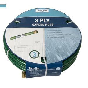 Aqua Tech 100’ 3 Ply Garden Hose 5/8”