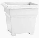 Novelty Countryside Square White Tub Planter 18"