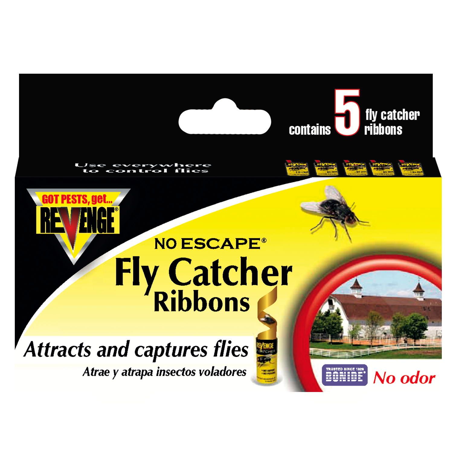 Bonide Products-Roxide Revenge No Escape Fly Catcher Ribbons (100 per Box)
